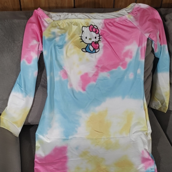 Hello Kitty Pastel Off-Shoulder Midi Dress - Picture 3 of 5